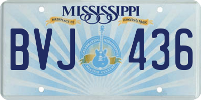 MS license plate BVJ436