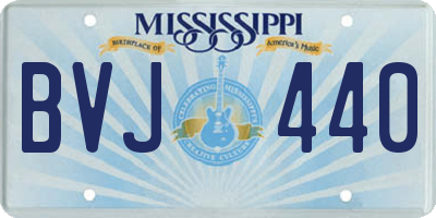 MS license plate BVJ440
