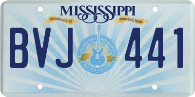 MS license plate BVJ441