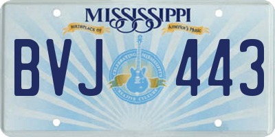 MS license plate BVJ443