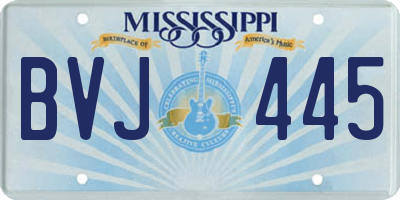 MS license plate BVJ445