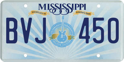 MS license plate BVJ450