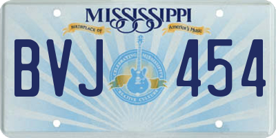 MS license plate BVJ454