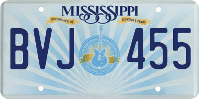MS license plate BVJ455
