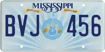 MS license plate BVJ456