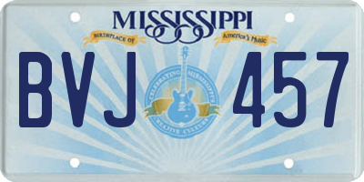 MS license plate BVJ457