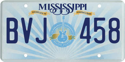 MS license plate BVJ458
