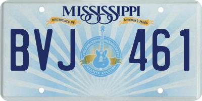 MS license plate BVJ461