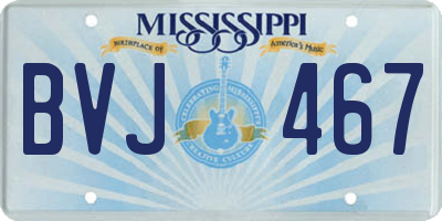 MS license plate BVJ467