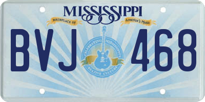 MS license plate BVJ468
