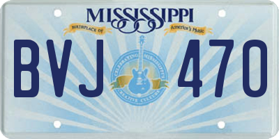 MS license plate BVJ470