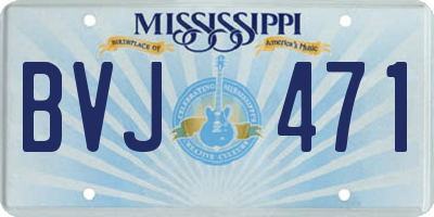 MS license plate BVJ471