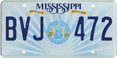 MS license plate BVJ472