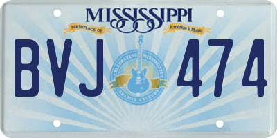 MS license plate BVJ474