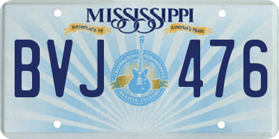 MS license plate BVJ476