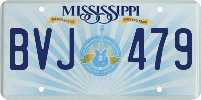 MS license plate BVJ479