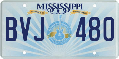 MS license plate BVJ480