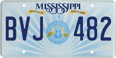 MS license plate BVJ482