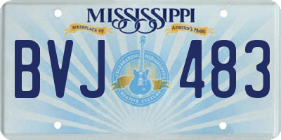 MS license plate BVJ483