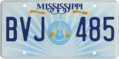 MS license plate BVJ485