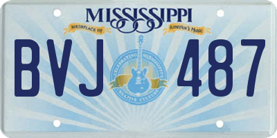 MS license plate BVJ487
