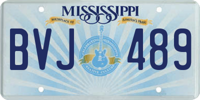 MS license plate BVJ489