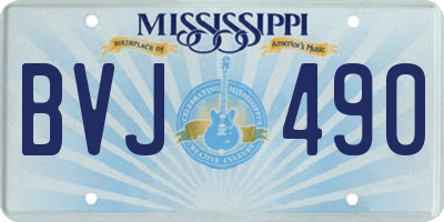 MS license plate BVJ490