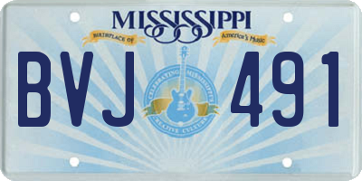 MS license plate BVJ491