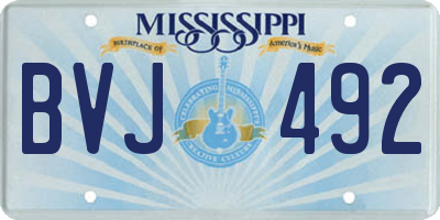 MS license plate BVJ492