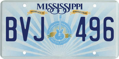 MS license plate BVJ496