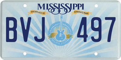 MS license plate BVJ497