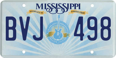 MS license plate BVJ498