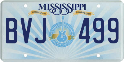 MS license plate BVJ499