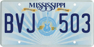 MS license plate BVJ503