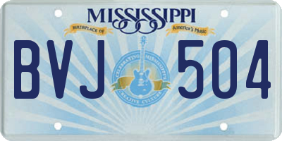 MS license plate BVJ504