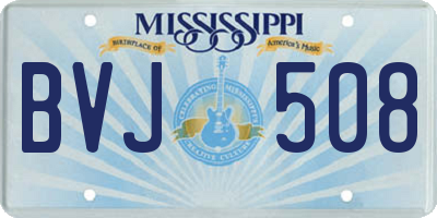 MS license plate BVJ508