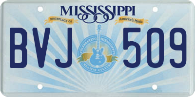 MS license plate BVJ509