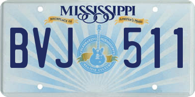 MS license plate BVJ511