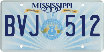 MS license plate BVJ512