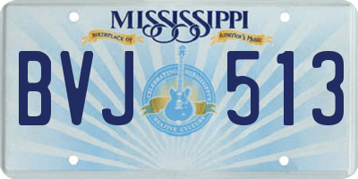 MS license plate BVJ513