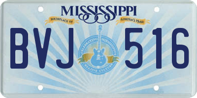MS license plate BVJ516