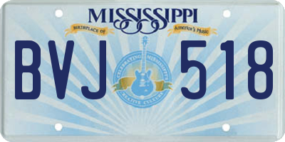 MS license plate BVJ518