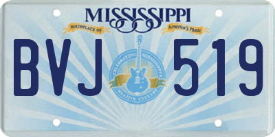MS license plate BVJ519