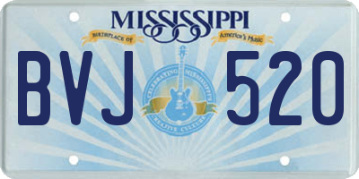 MS license plate BVJ520