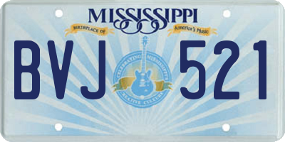 MS license plate BVJ521
