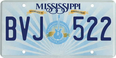 MS license plate BVJ522