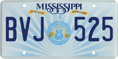 MS license plate BVJ525