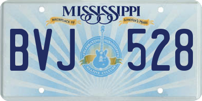 MS license plate BVJ528
