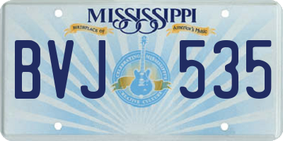 MS license plate BVJ535