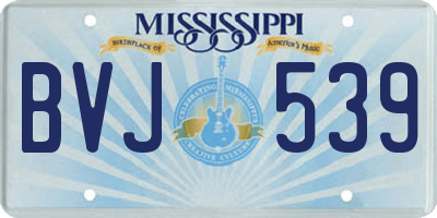 MS license plate BVJ539